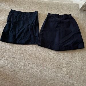 Bundle lot of 2 girls navy blue school uniform skirts size 7